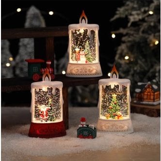 텐바이텐 LED 크리스마스 촛불 오르골 램프 선물 소품 무드등 가게 카페 매장