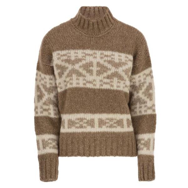 확대된 대표 페세리코 터틀넥 S99409F03 BROWN BEIGE
