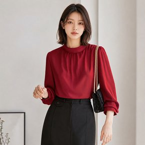 터들 반하이넥 셔링 블라우스_T2509BL095C