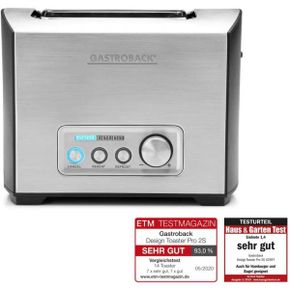 독일 가스트로박 토스터 제빵기 GASTROBACKDesign Toaster Pro 2S 25 x 18 19 cm 스테인리스desi