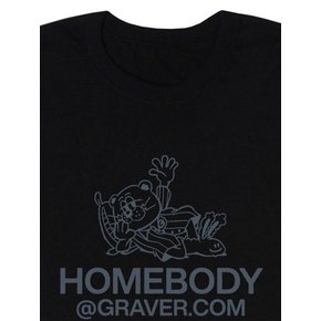 [UNISEX]HOME BODY 롱슬리브 티셔츠_블랙