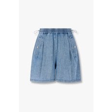 보브 스트링 밴딩 하프 데님 팬츠  7155355004