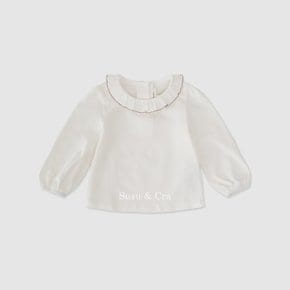 mini 류드밀라 프릴카라 티셔츠 ㅡ 바닐라화이트