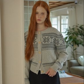 TRIANGLE CARDIGAN_GRAY