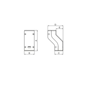 파나소닉 Panasonic 단차 엘보 그레이 60형 DAS4460H