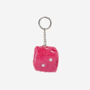 스투시 퍼지 다이스 키체인 핑크 Stussy Fuzzy Dice Keychain Pink