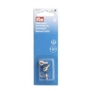 프림 Prym 카라-스냅단추 분리 툴킷 팽이 한 벌 9mm、12.4mm 금속제 부