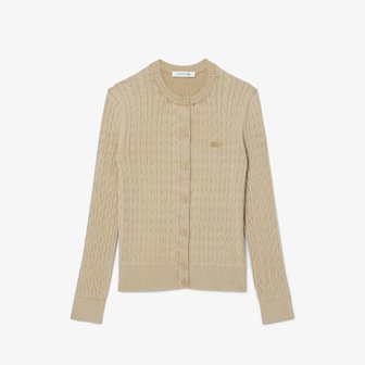 라코스테 [시흥점] 여성 가먼트 다잉 케이블 긴팔 가디건 AF9584-55G