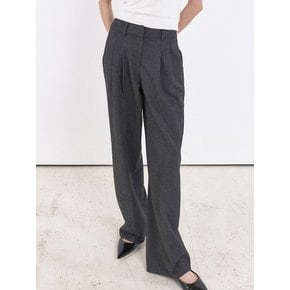 TAILORED OVER FIT WOOL PANTS [CHARCOAL][BLACK]