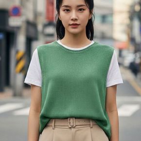 여성 브이넥 니트조끼 예쁜 쪼끼 나시[36108535]