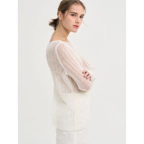 Mohair Seethrough Rib Wool Knit_Ivory