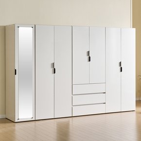레브리 LPM 2800 3서랍 거울도어 이불장 선반장 세트 옷장 장농