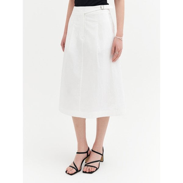 카밀 에이라인 미디 스커트_화이트 / CAMILLE A-LINE MIDI SKIRT_WHITE