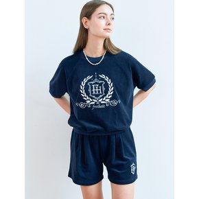 TERRY LOGO HALF PANTS (NAVY)