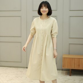 소피아 핀턱 반팔 원피스 FOP114