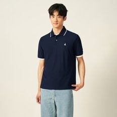 허니쿨 티핑 칼라넥 티셔츠  네이비 (BC5442C18R)
