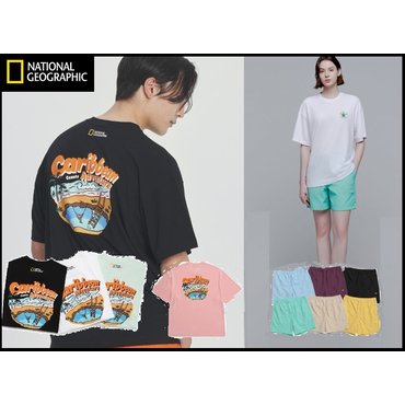 내셔널지오그래픽 N232UTS410 N242UBS440 남녀공용 반팔 티셔츠&반바지