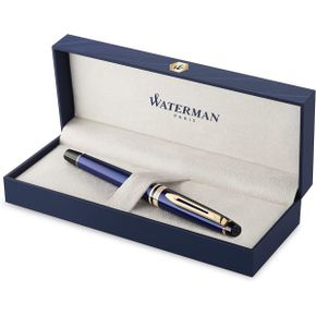 영국 워터맨 만년필 Waterman Expert Luxury Fountain Pen Dark Blue with 23K Gold Trim 18K So