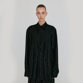 ZLAIRE Pleated Shirts - Black