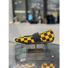 [슈콤마보니 X NODO KNITS] Checkerboard e-band knit flat(yellow) DG1DA22605YEW