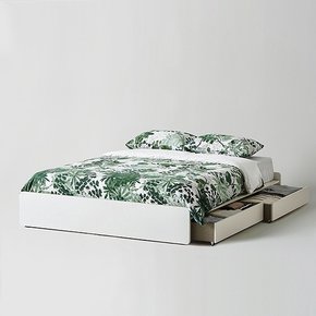 샘베딩 베이직 침대 Q,K 화이트 (하부서랍 포함, 매트별도)