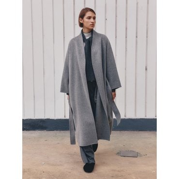 케리에르 CASHMERE BLEND COLLARLESS HANDMADE COAT