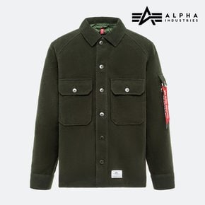 [공식] 알파인더스트리 울 셔츠 자켓 Dark Green