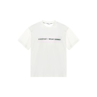 써네이 로고 프린트 티셔츠 화이트 /반팔/반팔티/ SN2PXH01BP-JE130-006