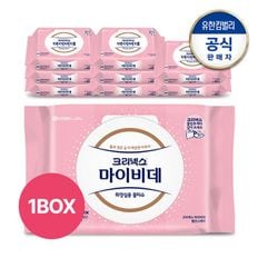 크리넥스 new 마이비데 밸런스케어 캡 40매x9팩 화장실용 물티슈..