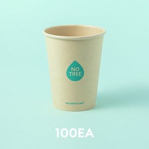 아이엠그리너 400ml 인쇄 대나무 종이컵 100개