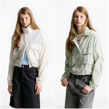타미진스 여성 스탠드 칼라 윈드 브레이커 T32F6WJC14TWT1 TOMMY JEANS