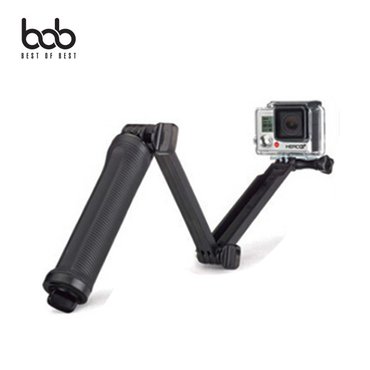 BOB 비오비 Gopro Hero 8 7 6 5 3Way 모노포드 3단 셀카봉 핸드그립 삼각대 고프로 액션캠