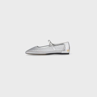 EENK Mesh Mary-Jane Flats - Silver
