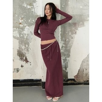 모르브13 메르빌 피그먼트 롱스커트