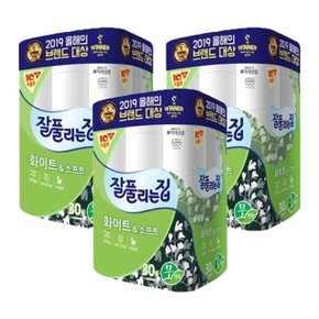 (무료배송)잘풀리는집 화이트 3겹 30롤 휴지x3개 (WBCC759)