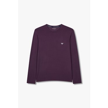 EMPORIO ARMANI 남성 이글 로고 롱 슬리브 라운지 티셔츠 (0814336002)