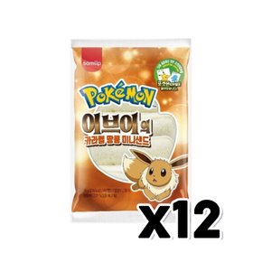 삼립 이브이의 카라멜땅콩 미니샌드 베이커리빵 76g x 12개