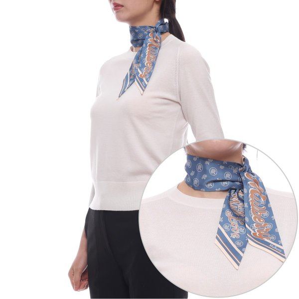 [부산점] 25FW 여성 레터링 프린트 스키니 스카프 (VS4808 050 U916 25F)