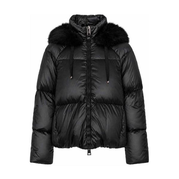 확대된 대표 에르노 퍼 트림 후드 다운 자켓 PI002297D128999300 BLACK