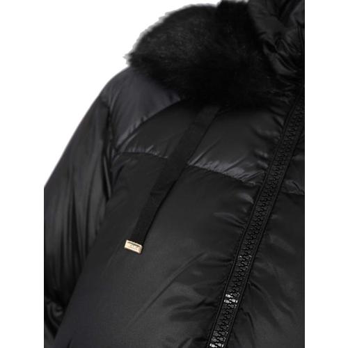 에르노 퍼 트림 후드 다운 자켓 PI002297D128999300 BLACK
