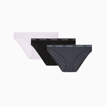 Calvin Klein Underwear 여성 캐러셀 번아웃 3PK 비키니팬티 (QP3380O-RXS)