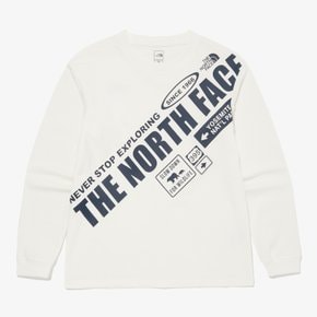 NT7TQ52 키즈 익스플로어 레터링 긴팔 라운드 티 KS EXPLORER LETTERING L/S R/TEE