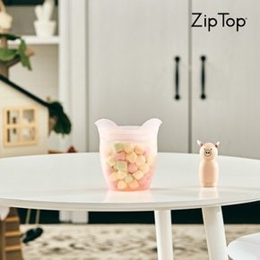 [ZipTop]집탑 실리콘 지퍼백 시리얼 과자 보관 스낵 컨테이너 Z-BSCD-02
