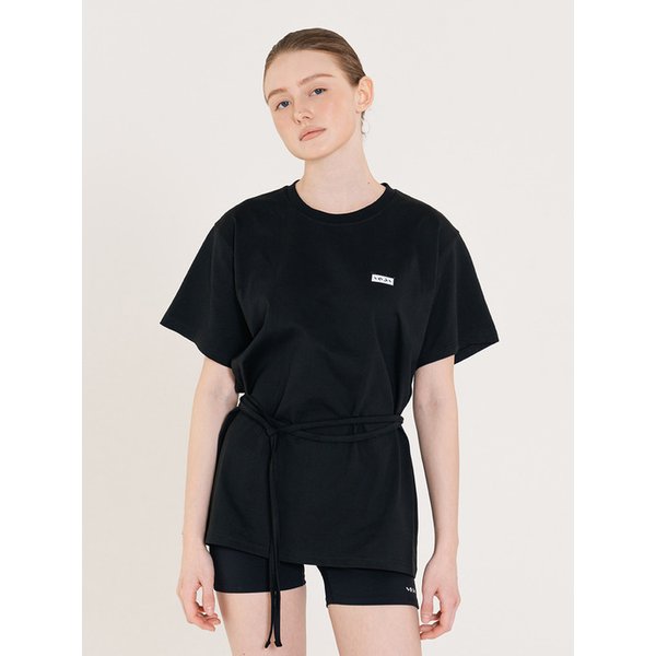 Small Logo Over Strap tee 블랙