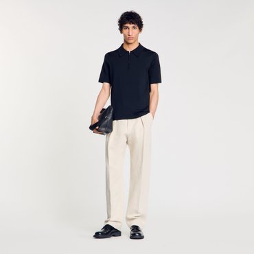 산드로옴므 [SANDRO HOMME] 지퍼 칼라 니트 탑 SH25S3MRPH211