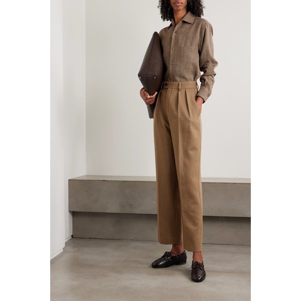 로저 플리츠 레인 시스템 울 트윌 테이퍼드 팬츠 46376663162922655