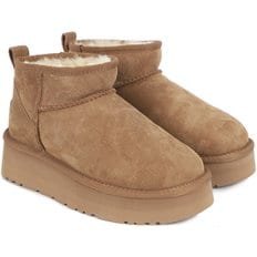 [정품] 오즈어그웨어 UGG 클래식 플랫폼 울트라 미니 양털 부츠 (OUW101P-CHESTNUT)