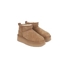 [정품] 오즈어그웨어 UGG 클래식 플랫폼 울트라 미니 양털 부츠 (OUW101P-CHESTNUT)