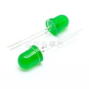 8파이 발광 다이오드 라운드 LED 그린 Green 8mm