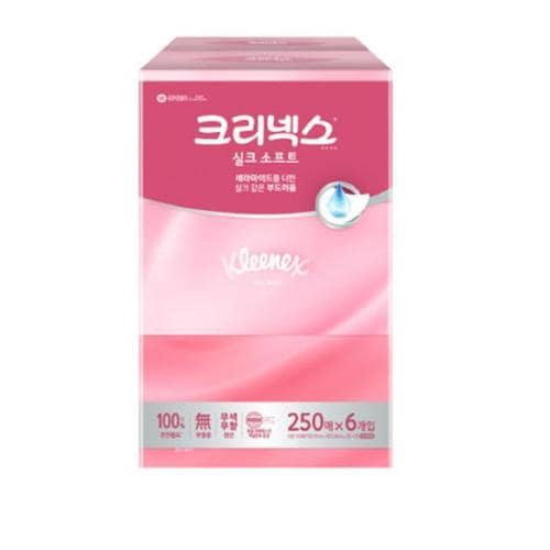 크리넥스 미용티슈 실크소프트 250매 X 6입 X 1EA(1)